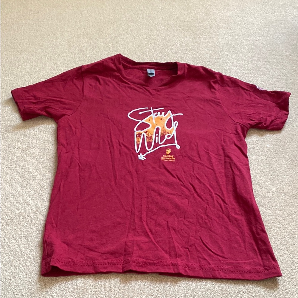 Red Stay Wild Graphic Kids T-Shirt